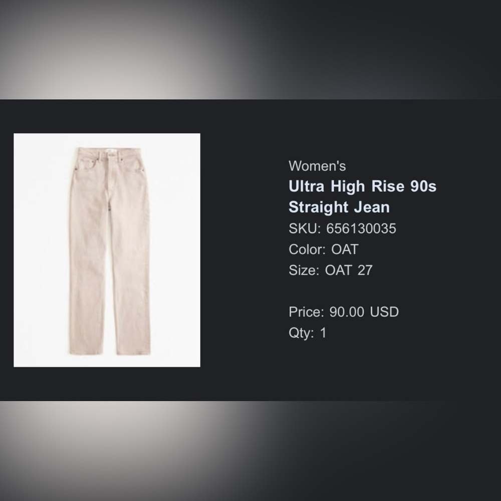 Abercrombie and fitch 90s straight jeans